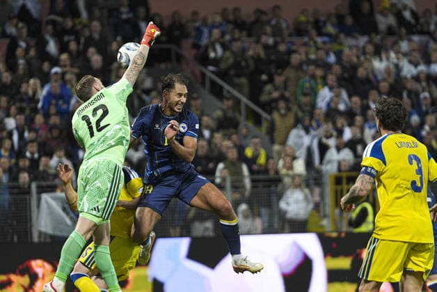 Bosnia and Herzegovina v Sweden - UEFA Nations League ZENICA, BOSNIA AND HERZEGOVINA - OCTOBER 02: Players of Bosnia and Herzegovina and Sweden in action during the UEFA Nations League Group B4 soccer match between Bosnia and Herzegovina and Sweden at the Kamberovica polje Stadium (Bilino Polje Stadium) in Zenica, Bosnia and Herzegovina on October 02, 2026. Samir Jordamovic Anadolu Sarajevo Bosnia and Herzegovina. Editorial use only. Please get in touch for any other usage.  Copyright: x2026xAnadoluxSamirxJordamovicx