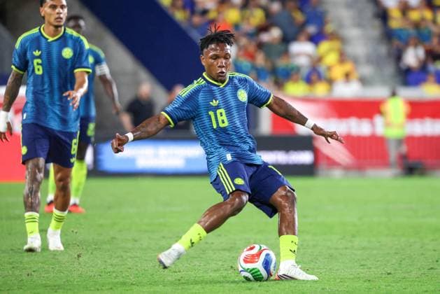 Colombia and Paraguay friendly match during the FIFA international break in the USA Harrison, USA, October 2, 2026 - Colombia-Paraguay - Edier Ocampo of Colombia during a match between Colombia and Paraguay in an International Friendly, Länderspiel, Nationalmannschaft at the Sports Illustrated Stadium in Harrison, New Jersey, USA, on Friday, October 2. harrison NJ united states Copyright: xWILLIAMxVOLCOVx