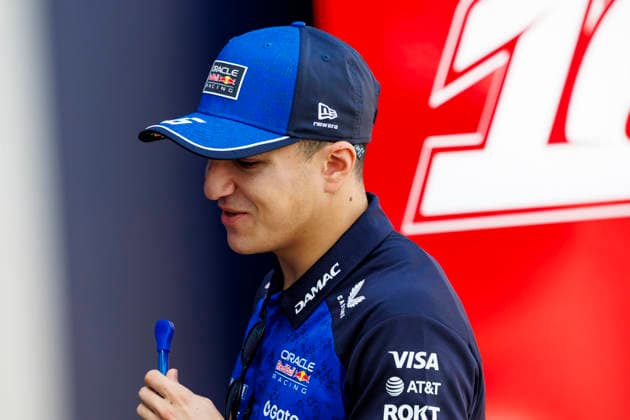3rd October 2026; Sepang IC, Kuala Lumpur, Malaysia; Formula 1, Bahrain Grand Prix, Qualifying Day; Isack Hadjar (6) of France and Oracle Red Bull Racing arriving StephenxBlackberry