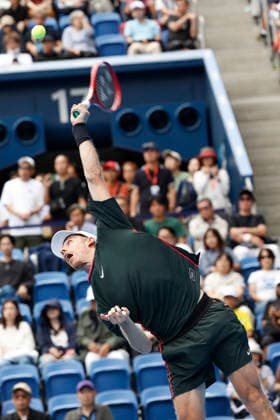 October 3, 2026, Tokyo, Japan: Denis Shapovalov (Canada) serves against Alejandro Tabilo (Chile) during their Round of 16 match at the Kinoshita Group Japan Open Tennis Championships at Ariake Colosseum in Tokyo. The tournament runs from September 29 to October 6. Shapovalov won 7-5, 3-6, 6-4. Tennis 2026: Denis Shapovalov Battles Alejandro Tabilo In Japan Open - ZUMAm191 20261003_aap_m191_014 Copyright: xRodrigoxReyesxMarinx