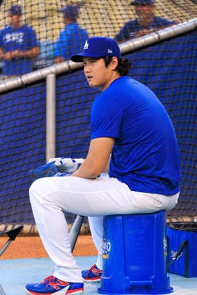 October 2, 2026, Los Angeles, California, USA: Shohei Ohtani 17 of the Los Angeles Dodgers at bat during a workout in preparation for Game 1 of the NLDS game against the Atlanta Braves on Friday October 2, 2026 at Dodger Stadium in Los Angeles, California. JAVIER ROJAS PI Dodgers NLDS - Workout  - ZUMAp124 20261002_zaa_p124_093 Copyright: xJavierxRojasx