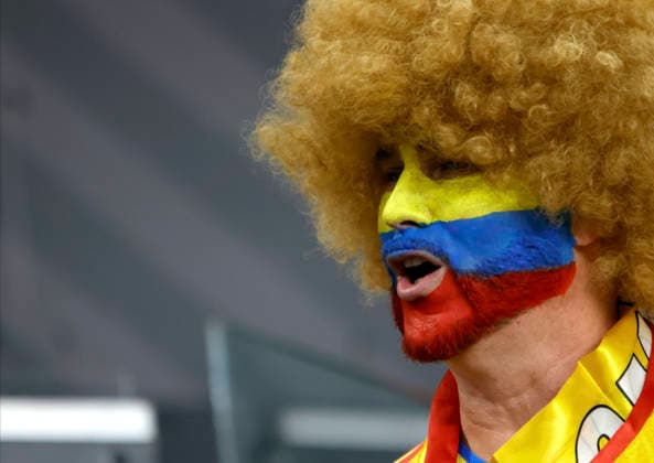 Colombia v Paraguay - International Friendly, Länderspiel, Nationalmannschaft Colombian fans watch the friendly match between Colombia and Paraguay at Illustrator in Harrison, New Jersey, on October 2, 2026. Paraguay defeated Colombia 1-0 on a goal by Hugo Benitez. NEW JERSEY United States Copyright: xDeccioxSerranox originalFilename:serrano-notitle261002_npzYv