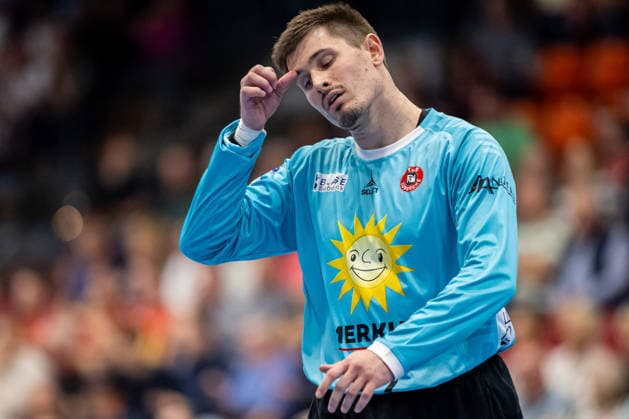 Leon Grabenstein, TuS N Luebbecke, 32, reacts GER, TuS N Luebbecke vs. HSC 2000 Coburg, Handball, 2nd Bundesliga, Matchday 6, 2026–2027 season, October 2, 2026 GER, TuS N Luebbecke vs. HSC 2000 Coburg, Handball, 2nd Bundesliga, Matchday 6, 2026–2027 season, October 2, 2026 Luebbecke Copyright: xEibner-Pressefoto JanxRollingerx EP_JSK