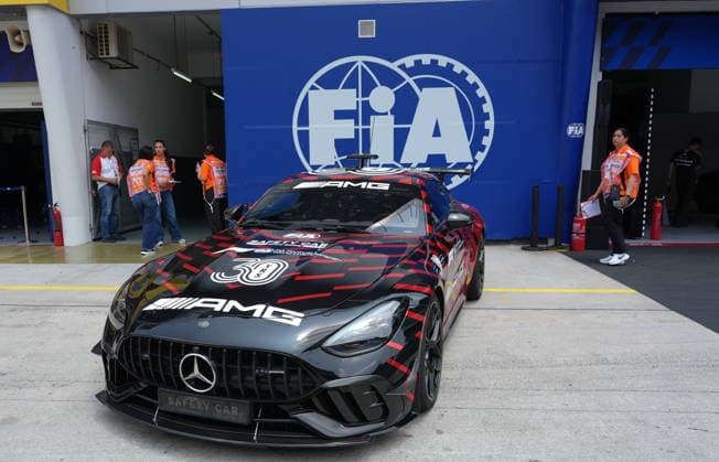October 3, 2026, Sepang International Circuit, Kuala Lumpur, 2026 Formula 1 Gulf Air Bahrain Grand Prix, The AMG Mercedes Safety Car. Photo by Hasan Bratic, DeFodi Images