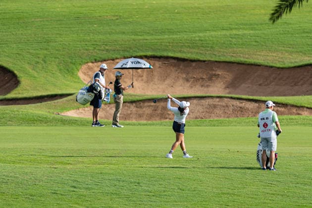 October 2, 2026, Honolulu, Hawaii, USA: AUSTON KIM makes an approach shot from the 11th fairway during Round 2 of the 2026 Lotte Championship at Hoakalei Country Club, Ewa Beach, Hawaii, USA. 2026 Lotte Championship Presented By Hoakalei - ZUMAm310 20261002_zsp_m310_013 Copyright: xElliotxMilesx