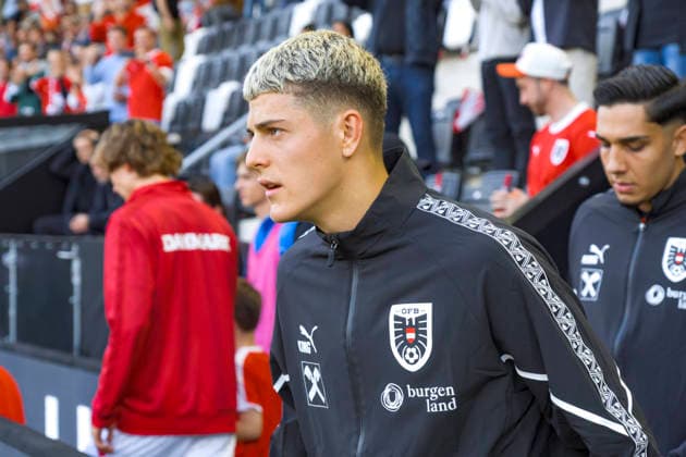 October 2, 2026, Vienna, Austria 2027 UEFA European U-21 Qualification: Austria vs. Denmark 7. Vasilije Markovic during the pre-game warm-up Copyright: xJulianxSindricx