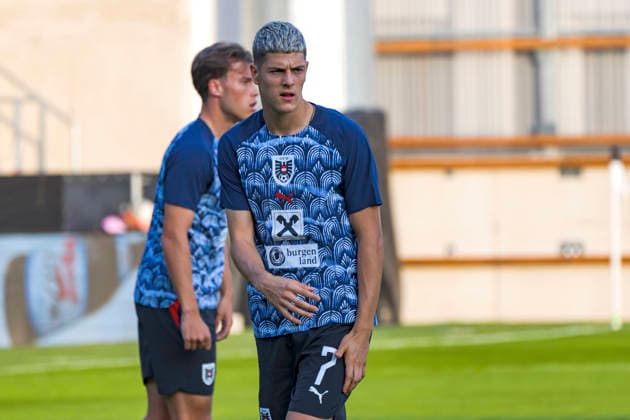 October 2, 2026, Vienna, Austria 2027 UEFA European U-21 Qualification: Austria vs. Denmark Vasilije Markovic warming up Copyright: xJulianxSindricx