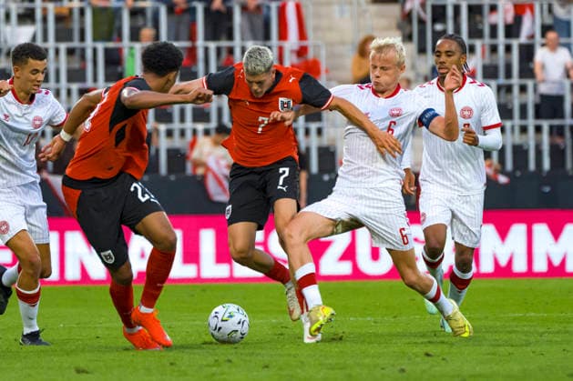 October 2, 2026, Vienna, Austria 2027 UEFA European U-21 Qualification: Austria vs. Denmark Vasilije Markovic with the ball Copyright: xJulianxSindricx