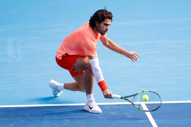 October 3, 2026, Tokyo, Japan: Carlos Alcaraz (Spain) returns a shot against Matteo Arnaldi (Italy) during their Round of 16 match at the Kinoshita Group Japan Open Tennis Championships at Ariake Colosseum in Tokyo. The tournament runs from September 29 to October 6. Alcaraz won 7-6(6), 6-1. Tokyo Japan - ZUMAm191 20261003_aap_m191_035 Copyright: xRodrigoxReyesxMarinx