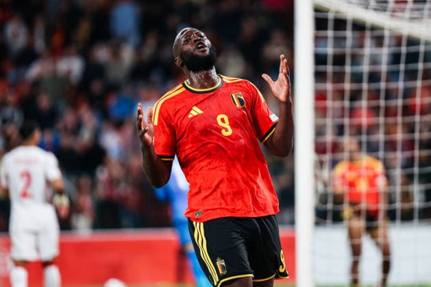 LIEGE, BELGIUM - OCTOBER 02: Romelu Lukaku (Belgien, 9) reacts UEFA Nations League match between Belgium and Türkiye at Stade Maurice Dufrasne on October 02, 2026 in Liege, Belgium. UEFA Nations League match between Belgium and Türkiye at Stade Maurice Dufrasne on October 02, 2026 in Liege, Belgium. UEFA Nations League match between Belgium and Türkiye at Stade Maurice Dufrasne on October 02, 2026 in Liege, Belgium. Copyright: xNatachaxFreisenx