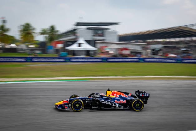 Max Verstappen (NED) - Oracle Red Bull Racing during Practice sessions of Saturday of Formula 1 Gulf Air Bahrain Grand Prix in Malaysia 2026 at Sepang International Circuit in Sepang, Malaysia. Round 16 of 23 of the 2026 FIA Formula One World Championship, WM, Weltmeisterschaft held October 2-4, 2026. The race was relocated from Bahrain to Malaysia and held at Sepang International Circuit. Formula 1 Gulf Air Bahrain Grand Prix in Malaysia 2026 - Round 16 of 23 - Sepang International Circuit, Sepang, Malaysia F1-2026-R04-BHR