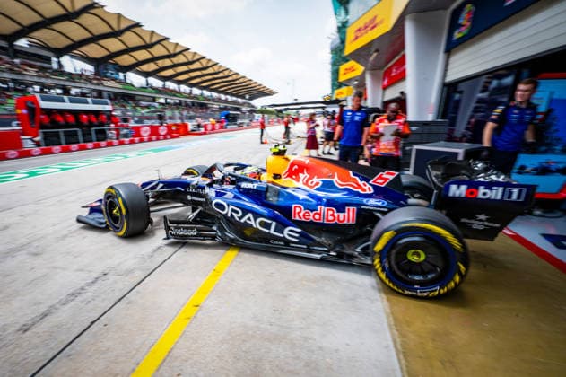 Oracle Red Bull Racing during Practice sessions of Saturday of Formula 1 Gulf Air Bahrain Grand Prix in Malaysia 2026 at Sepang International Circuit in Sepang, Malaysia. Round 16 of 23 of the 2026 FIA Formula One World Championship, WM, Weltmeisterschaft held October 2-4, 2026. The race was relocated from Bahrain to Malaysia and held at Sepang International Circuit. Formula 1 Gulf Air Bahrain Grand Prix in Malaysia 2026 - Round 16 of 23 - Sepang International Circuit, Sepang, Malaysia F1-2026-R04-BHR