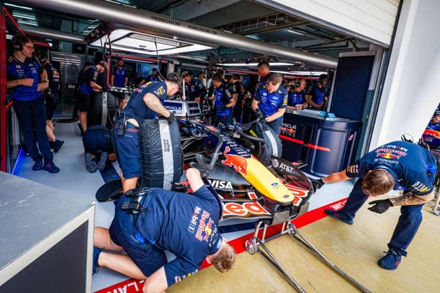 Oracle Red Bull Racing during Practice sessions of Saturday of Formula 1 Gulf Air Bahrain Grand Prix in Malaysia 2026 at Sepang International Circuit in Sepang, Malaysia. Round 16 of 23 of the 2026 FIA Formula One World Championship, WM, Weltmeisterschaft held October 2-4, 2026. The race was relocated from Bahrain to Malaysia and held at Sepang International Circuit. Formula 1 Gulf Air Bahrain Grand Prix in Malaysia 2026 - Round 16 of 23 - Sepang International Circuit, Sepang, Malaysia F1-2026-R04-BHR