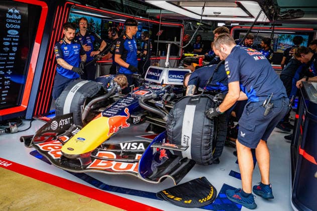 Oracle Red Bull Racing during Practice sessions of Saturday of Formula 1 Gulf Air Bahrain Grand Prix in Malaysia 2026 at Sepang International Circuit in Sepang, Malaysia. Round 16 of 23 of the 2026 FIA Formula One World Championship, WM, Weltmeisterschaft held October 2-4, 2026. The race was relocated from Bahrain to Malaysia and held at Sepang International Circuit. Formula 1 Gulf Air Bahrain Grand Prix in Malaysia 2026 - Round 16 of 23 - Sepang International Circuit, Sepang, Malaysia F1-2026-R04-BHR