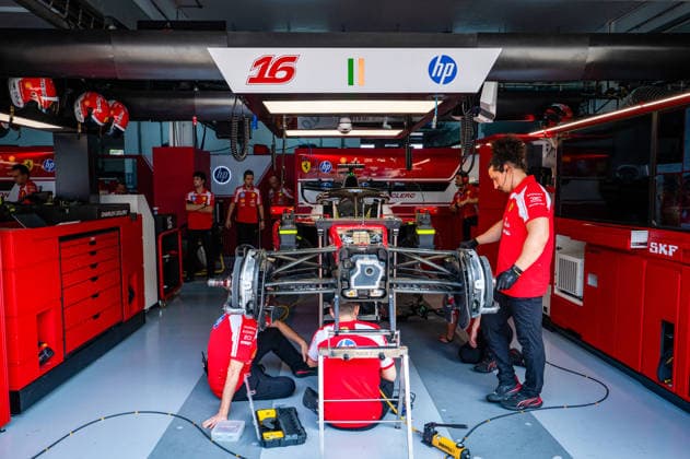 Scuderia Ferrari HP during Practice sessions of Saturday of Formula 1 Gulf Air Bahrain Grand Prix in Malaysia 2026 at Sepang International Circuit in Sepang, Malaysia. Round 16 of 23 of the 2026 FIA Formula One World Championship, WM, Weltmeisterschaft held October 2-4, 2026. The race was relocated from Bahrain to Malaysia and held at Sepang International Circuit. Formula 1 Gulf Air Bahrain Grand Prix in Malaysia 2026 - Round 16 of 23 - Sepang International Circuit, Sepang, Malaysia F1-2026-R04-BHR