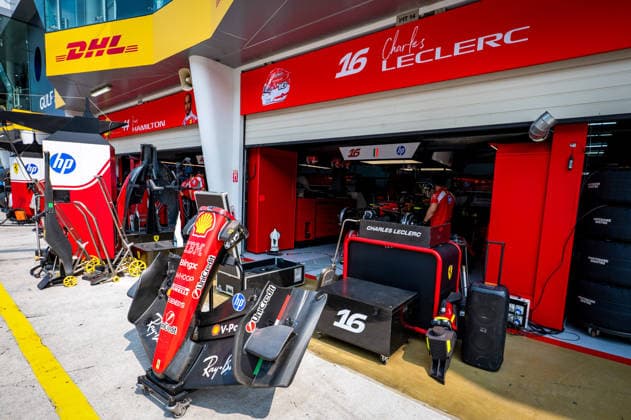 MOTORSPORTS - Formula 1 - 2026 Bahrain Grand Prix in Malaysia Photo by IPA ABACAPRESS.COM89249230 - Scuderia Ferrari HP during Saturday s practice sessions for the 2026 Formula 1 Gulf Air Bahrain Grand Prix in Malaysia at the Sepang International Circuit in Sepang, Malaysia. Round 16 of 23 in the 2026 FIA Formula One World Championship, WM, Weltmeisterschaft held October 2–4, 2026. The race was moved from Bahrain to Malaysia and held at the Sepang International Circuit during the 2026 Bahrain Grand Prix in Malaysia, part of the Formula 1 Championship, on October 3, 2026.  Copyright: xIPAxSport ABACAx