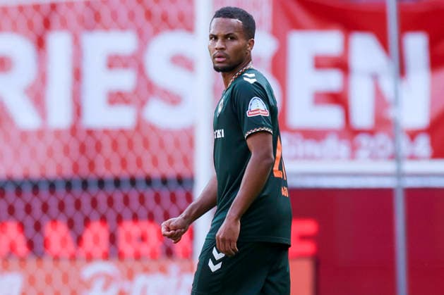Felix Agu of Werder Bremen looks disappointed during the friendly match between Hannover 96 and SC Verl, Heinz von Heiden Arena on October 2, 2026, in Hannover, Germany. Photo by Marco Steinbrenner, DeFodi Images. Felix Agu of Werder Bremen looks dejected during the friendly match between Hannover 96 and SC Verl at Heinz von Heiden Arena on October 2, 2026 in Hannover, Germany. Photo by Marco Steinbrenner, DeFodi Images. Photo by Marco Steinbrenner, DeFodi Images.