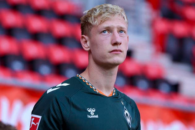 Oskar Wojcik of Werder Bremen looks disappointed during the friendly match between Hannover 96 and SC Verl, Heinz von Heiden Arena on October 2, 2026, in Hannover, Germany. Photo by Marco Steinbrenner, DeFodi Images. Oskar Wojcik of Werder Bremen looks dejected during the friendly match between Hannover 96 and SC Verl at Heinz von Heiden Arena on October 2, 2026 in Hanover, Germany. Photo by Marco Steinbrenner, DeFodi Images. Photo by Marco Steinbrenner, DeFodi Images.