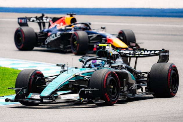 2026 Formula 1 Gulf Air Bahrain Grand Prix - Malaysia ANDREA KIMI ANTONELLI 12 (ITA) of Mercedes-AMG PETRONAS Formula One Team (Mercedes-AMG F1 W17) and MAX VERSTAPPEN 1 (NED) of Oracle Red Bull Racing (Red Bull Racing RB22) on Saturday during the 2026 Formula 1 Gulf Air Bahrain Grand Prix in Malaysia at Sepang International Circuit in Kuala Lumpur, Malaysia, on October 3, 2026. Photo by Antoine Lapeyre Reveries Agency ABACAPRESS.COM Kuala Lumpur Malaysia  Copyright: xAntoinexLapeyre ReveriesxAgency ABACAx
