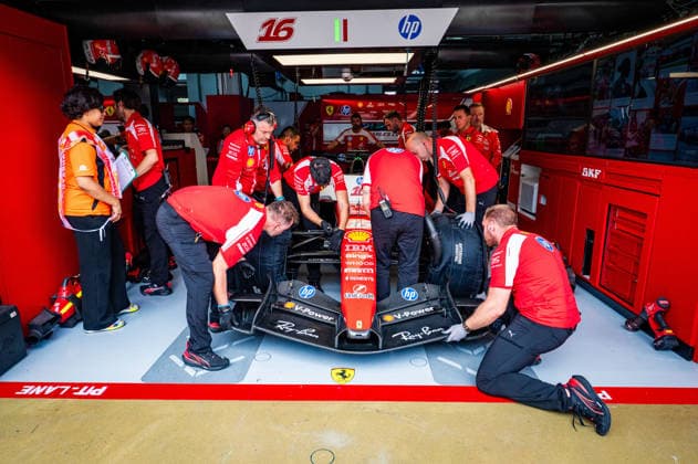 MOTORSPORTS - Formula 1 - 2026 Bahrain Grand Prix in Malaysia Photo by IPA ABACAPRESS.COM89249239 - Scuderia Ferrari HP during Saturday s practice sessions for the 2026 Formula 1 Gulf Air Bahrain Grand Prix in Malaysia at the Sepang International Circuit in Sepang, Malaysia. Round 16 of 23 in the 2026 FIA Formula One World Championship, WM, Weltmeisterschaft held October 2–4, 2026. The race was moved from Bahrain to Malaysia and held at the Sepang International Circuit during the 2026 Bahrain Grand Prix in Malaysia, part of the Formula 1 Championship, on October 3, 2026.  Copyright: xIPAxSport ABACAx