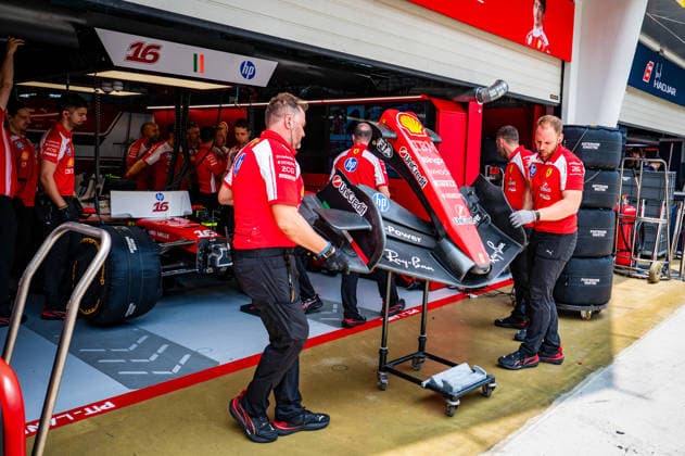 MOTORSPORTS - Formula 1 - 2026 Bahrain Grand Prix in Malaysia Photo by IPA ABACAPRESS.COM89249243 - Scuderia Ferrari HP during Saturday s practice sessions for the 2026 Formula 1 Gulf Air Bahrain Grand Prix in Malaysia at the Sepang International Circuit in Sepang, Malaysia. Round 16 of 23 in the 2026 FIA Formula One World Championship, WM, Weltmeisterschaft held October 2–4, 2026. The race was moved from Bahrain to Malaysia and held at the Sepang International Circuit during the 2026 Bahrain Grand Prix in Malaysia, part of the Formula 1 Championship, on October 3, 2026.  Copyright: xIPAxSport ABACAx