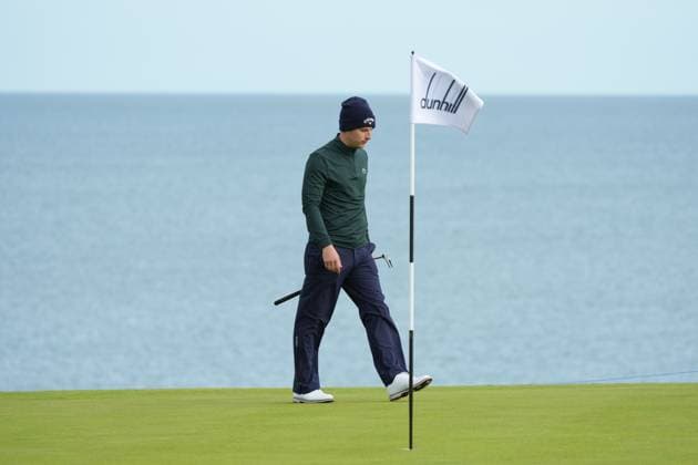 Matthew Jordan on the 4th green Alfred Dunhill Links Championship, Round 3, Kingsbarns Golf Links, Fife, UK, Scotland - 03 Oct 2026 United Kingdom  Copyright: xStuartxWallace Shutterstockx 17183186ai