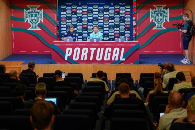 Soccer, Nations League Portugal vs. Norway, Nations League Porto, Portugal 20261003 Norway s Patrick Berg during a press conference ahead of training at Estádio do Dragão on the day of the match against Portugal. Photo: Lise Aserud, NTB, Porto, Portugal. EDITORIAL USE ONLY. RESTRICTED USE FOR BETTING COMPANIES  Copyright: xLisexAserudxx xNTBx