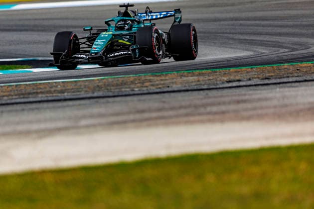 RECORD DATE NOT STATED 3rd October 2026; Sepang IC, Kuala Lumpur, Malaysia; Formula 1, Bahrain Grand Prix, Qualifying Day; Lance Stroll (18) of Canada and Aston Martin Aramco Formula One Team during Free Practice 3 at the Bahrain Grand Prix StephenxBlackberry