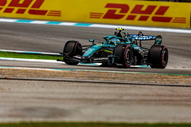 RECORD DATE NOT STATED 3rd October 2026; Sepang IC, Kuala Lumpur, Malaysia; Formula 1, Bahrain Grand Prix, Qualifying Day; Fernando Alonso (14) of Spain and Aston Martin Aramco Formula One Team during Free Practice 3 at the Bahrain Grand Prix StephenxBlackberry