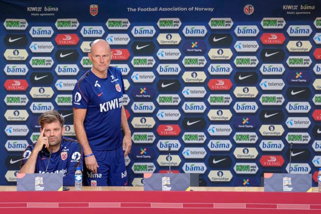 Soccer, Nations League: Portugal vs. Norway, Nations League Porto, Portugal 20261003 National team coach Stale Solbakken during a press conference ahead of training at Estadio do Dragão on the day of the match against Portugal. Photo: Lise Aserud, NTB, Porto, Portugal. EDITORIAL USE ONLY. RESTRICTED USE FOR BETTING COMPANIES.  Copyright: xLisexAserudxx xNTBx