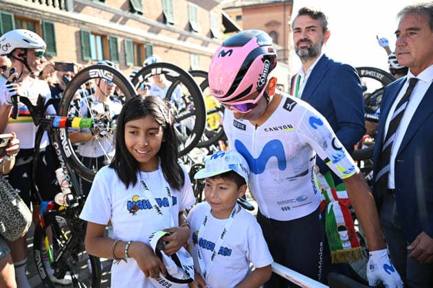 03-10-2026 Giro Dell emilia; 2026, Movistar; Quintana Rojas Nairo, Alexander; Figli Quintana Rojas Nairo, Alexander; Ferrara;