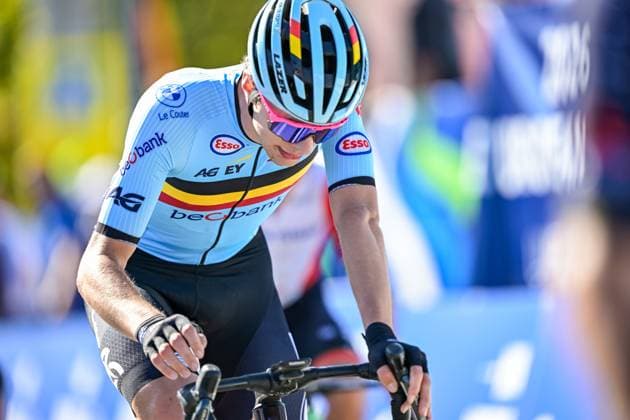 Belgium s Emil Siegers crosses the finish line at the Men juniors Road Race race (110,5 km) at the cycling UEC Road European Championships, in Ljubljana, Slovenia Saturday 3 October 2026. The UEC Road European Championships are taking place from 02 to 07 October in Ljubljana, Slovenia. DAVIDxPINTENS  x188606434x