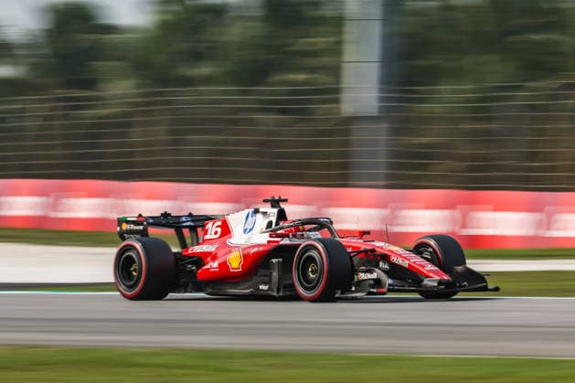 SEPANG, SGR - OCTOBER 03: Charles Leclerc of Monaco and Scuderia Ferrari HP in action during the qualifying session of the Formula 1 Gulf Air Bahrain Grand Prix on October 03, 2026 held at Sepang International Circuit in Sepang, Malaysia. (Photo by Hazrin Yeob Men Shah Icon Sportswire) AUTO: OCT 03 F1 Bahrain Grand Prix in Malaysia EDITORIAL USE ONLY Icon3782610036926