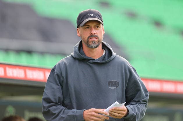 October 3, 2026, xtgx, soccer exhibition match, Hannover 96 vs. SC Verl, from left: Sandro Wagner (Hannover), coach portrait, portrait, single image. DFL and DFB regulations prohibit any use of photographs as image sequences and or quasi-video. Hannover