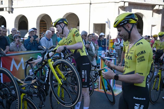 03-10-2026 Giro Dell emilia; 2026, Visma - Lease A Bike; Jorgenson, Matteo; Campenaerts, Victor; Ferrara;