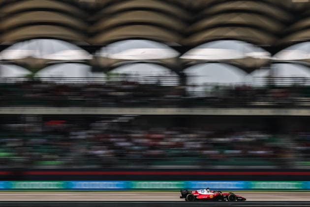 SEPANG, SGR - OCTOBER 03: Charles Leclerc of Monaco and Scuderia Ferrari HP in action during the qualifying session of the Formula 1 Gulf Air Bahrain Grand Prix on October 03, 2026 held at Sepang International Circuit in Sepang, Malaysia. (Photo by Hazrin Yeob Men Shah Icon Sportswire) AUTO: OCT 03 F1 Bahrain Grand Prix in Malaysia EDITORIAL USE ONLY Icon3782610037467