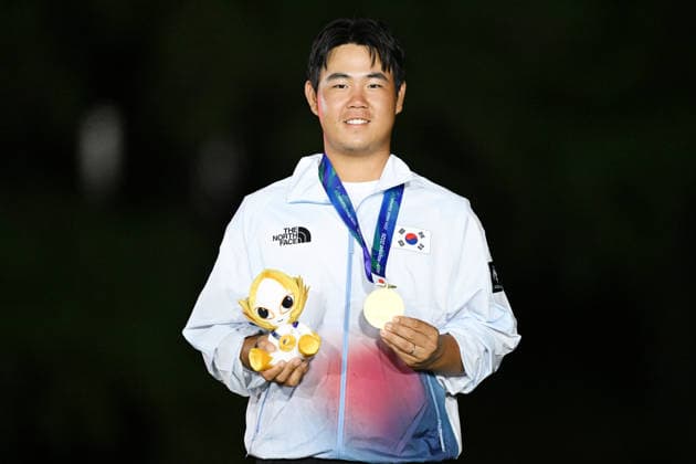KIM Joohyung (KOR), OCTOBER 3, 2026 - Golf : Men s Individual award ceremony at Kasugai Country Club during the Asian Games Aichi-Nagoya 2026 in Aichi, Japan. aflo_352929626 KenjiroxMatsuox