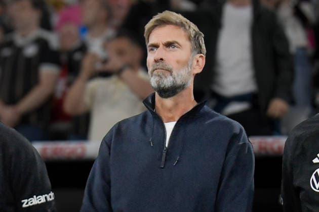 Jürgen Klopp, Germany Coach, Facial Expressions, Strong Facial Expression, Emotion, Thoughtful, October 1, 2026 ¢ Soccer ¢ Nations League ¢ Germany vs. Serbia, Allianz Arena, Munich, Bavaria, Germany Copyright: xpepphotox xHorstxMauelshagenx pep00321, pep_20261001_hm