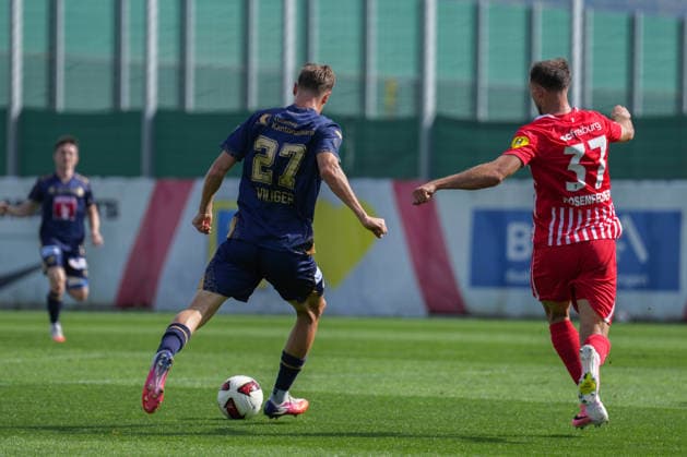 Friendly Match: SC Freiburg vs. FC Luzern, October 3, 2026—Lars Villiger (FC Luzern, 27) scores the 1-1 equalizer in the friendly match between SC Freiburg and FC Luzern at Europa-Park Stadium, October 3, 2026 DFB and DFL regulations prohibit any use of photographs as image sequences and or quasi-video. Copyright: xBEAUTIFULxSPORTS Boscox