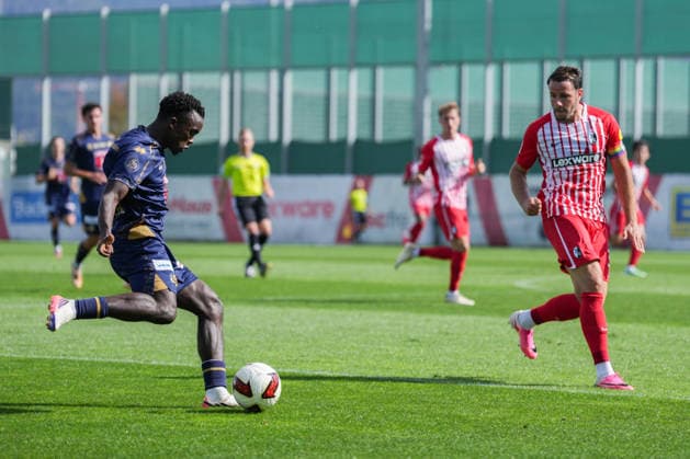 Friendly Match: SC Freiburg vs. FC Luzern, October 3, 2026; Aurelio Oehlers, FC Luzern, No. 7 on the ball; Friendly Match: SC Freiburg vs. FC Luzern, Europa-Park Stadium, October 3, 2026 DFB and DFL regulations prohibit any use of photographs as image sequences and or quasi-video. Copyright: xBEAUTIFULxSPORTS Boscox