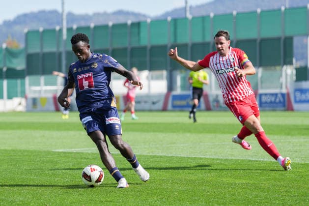 Friendly Match: SC Freiburg vs. FC Luzern, October 3, 2026; Aurelio Oehlers, FC Luzern, No. 7 on the ball; Friendly Match: SC Freiburg vs. FC Luzern, Europa-Park Stadium, October 3, 2026 DFB and DFL regulations prohibit any use of photographs as image sequences and or quasi-video. Copyright: xBEAUTIFULxSPORTS Boscox