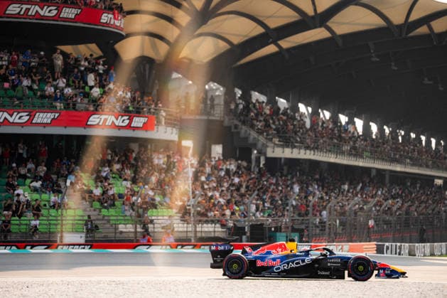 2026 Malaysian GP - Sepang Circuit MAX VERSTAPPEN 1 (NED) of Oracle Red Bull Racing (Red Bull Racing RB22) on Saturday during the 2026 Formula 1 Gulf Air Bahrain Grand Prix in Malaysia at Sepang International Circuit in Kuala Lumpur, Malaysia, on October 3, 2026. Photo by Antoine LAPEYRE Reveries Agency ABACAPRESS.COM Kuala Lumpur Malaysia Copyright: xAntoinexLapeyre ReveriesxAgency ABACAx
