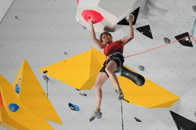 (261003) -- NAGOYA, Oct. 3, 2026 -- Luo Zhilu of China competes during the women s lead final of climbing at 20th Asian Games Aichi-Nagoya 2026 in Nagoya, Japan, Oct. 3, 2026. ) (SP)JAPAN-NAGOYA-ASIAN GAMES-SPORT CLIMBING-WOMEN S LEAD ZhouxMi
