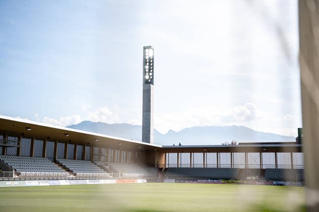 October 3, 2026, Soccer, 2026–2027 Season, Friendly Match, SC Austria Lustenau vs. FC Schalke 04, Overview of Sun Minimeal Arena, xRHR PHOTO YYx Copyright: KROEGER RHR-FOTOx RHR-FOTO YY