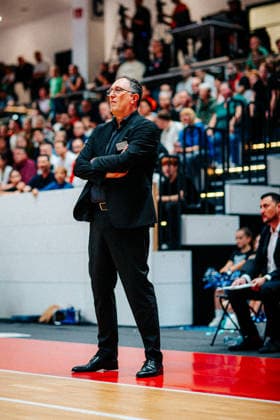 BB 2BL SBB Boerde Baskets Giessen 46ers Branislav Ignjatovic GIESSEN 46ers during the 2026–2027 season in the 2nd Barmer Basketball Bundesliga Pro A on Matchday 2, SBB Baskets and Giessen 46ers at the Wolfgang LakenMacher Hall on October 2, 2026, in Magdeburg, Saxony-Anhalt, Germany Imago