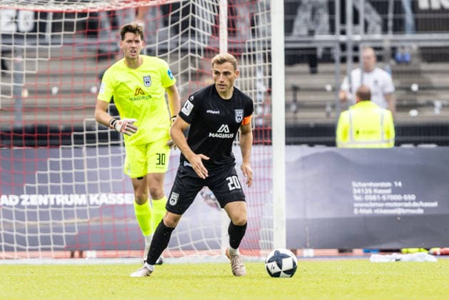 KSV Hessen Kassel vs. SSV Ulm 1846 Soccer, Regionalliga Südwest, Matchday 10, Auestadion Kassel, October 3, 2026, Alexander Kopf, SSV Ulm 1846, Soccer, 20 KSV Hessen Kassel vs. SSV Ulm 1846, Soccer, Southwest Regional League, Matchday 10, Auestadion Kassel, October 3, 2026; Photo by Lucca Fundel, Kassel Auestadion, Hesse, Germany