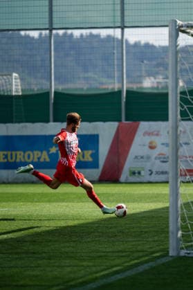 October 3, 2026, xjyhynx, soccer exhibition match, SC Freiburg vs. FC Luzern, from left: Lucas Höler 9, SC Freiburg scores to make the score 4–1 in favor of Freiburg