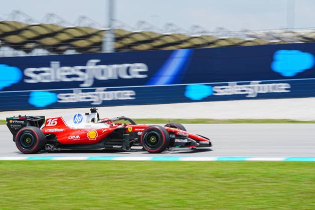 October 3, 2026, Sepang, Selangor, Malaysia: Scuderia Ferrari HP driver Charles Leclerc (16) drives during a free practice session for the Formula 1 Gulf Air Bahrain Grand Prix in Malaysia at the PETRONAS Sepang International Circuit, in Sepang, Selangor, Malaysia Sepang Malaysia - ZUMAk197 20261003_zsp_k197_011 Copyright: xRanjithxKumarx