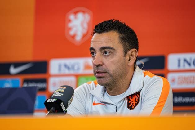 ZEIST - National coach Xavi Hernandez during a press conference, PK, Pressekonferenz at the KNVB Campus in preparation for the Nations League match against Serbia. SONNY LENSEN ANP xVIxANPxSportx xxANPxIVx 571379605 originalFilename: 571379605.jpg