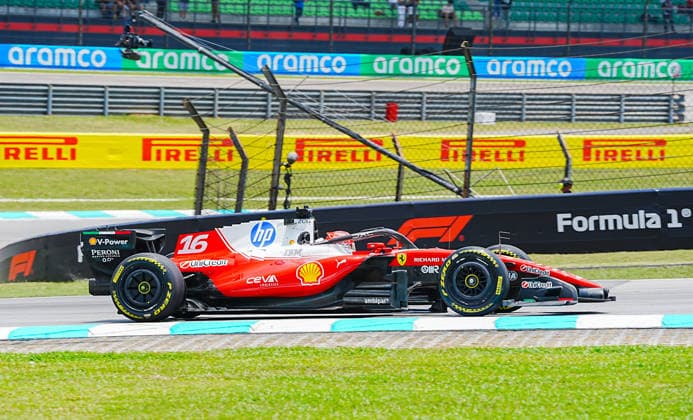 October 3, 2026, Sepang, Selangor, Malaysia: Scuderia Ferrari HP driver Charles Leclerc (16) drives during a free practice session for the Formula 1 Gulf Air Bahrain Grand Prix in Malaysia at the PETRONAS Sepang International Circuit, in Sepang, Selangor, Malaysia Bahrain Grand Prix 2026 In Sepang - ZUMAk197 20261003_zsp_k197_008 Copyright: xRanjithxKumarx